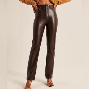 Vegan Leather 90s Straight Pant